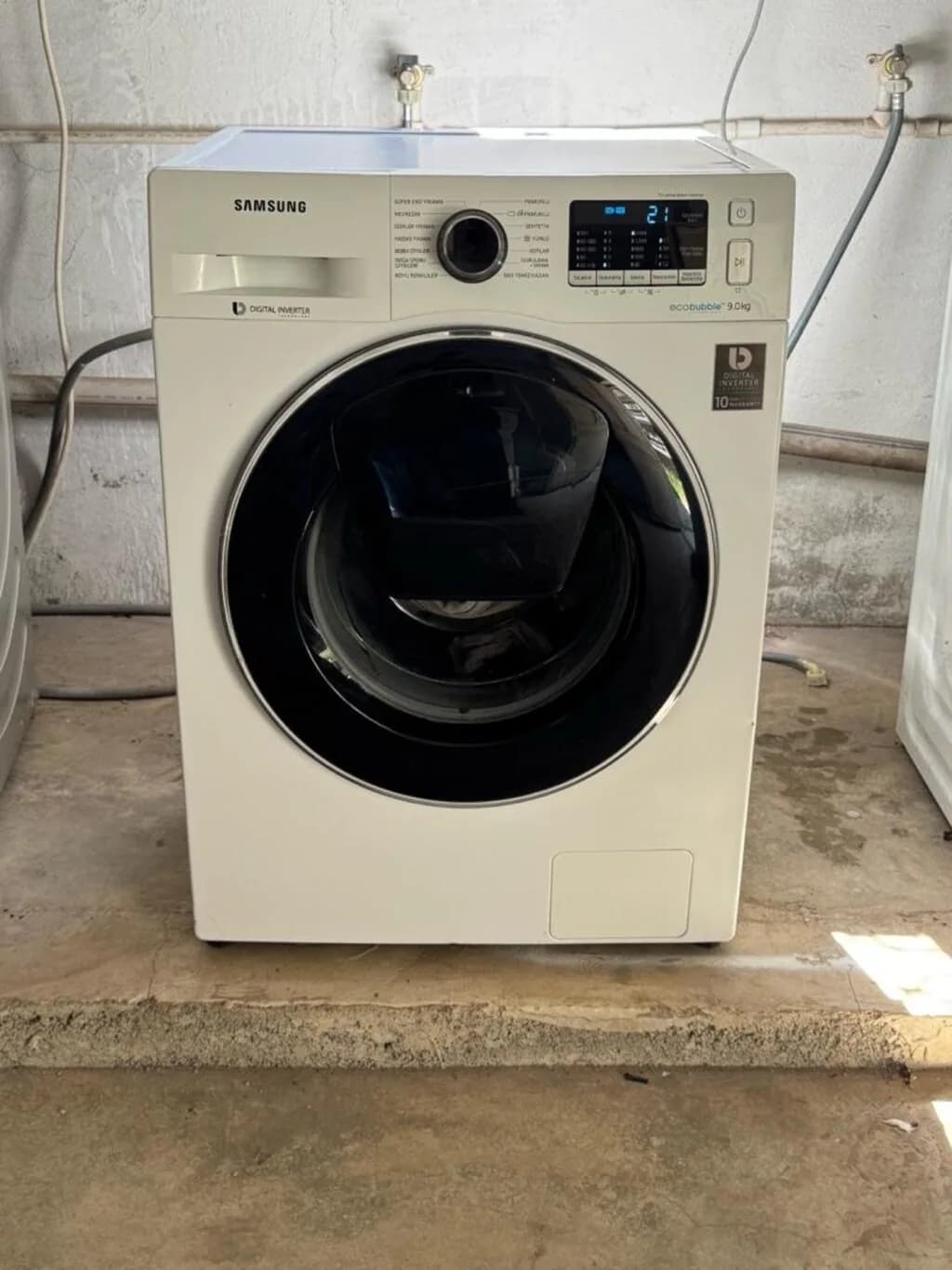 Samsung EcoBubble 9 kg Çamaşır Makinesi, Beyaz, fotoğraf 1